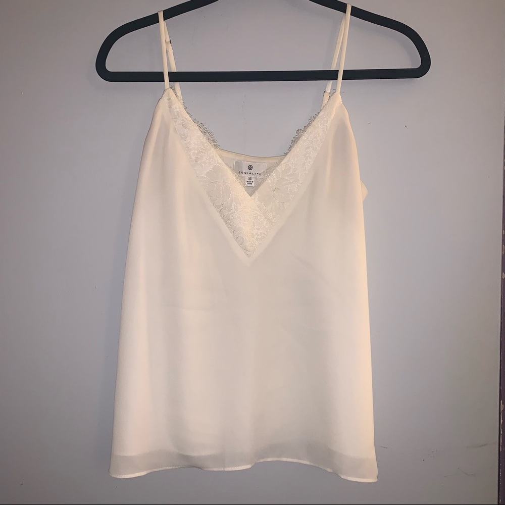 XS, off-white, lace tank from Socialite